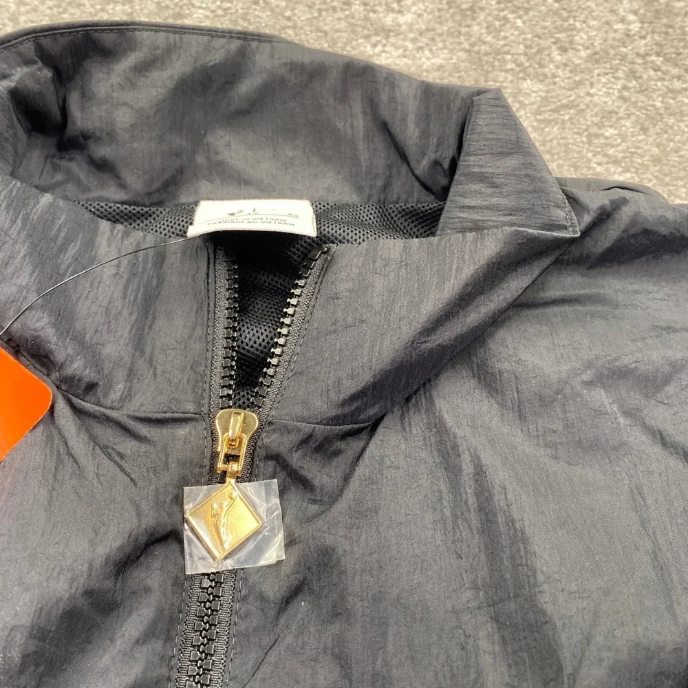Nike WNBA Track Jacket Womens XL Black Oversized Full Zip Mesh Lined Nylon